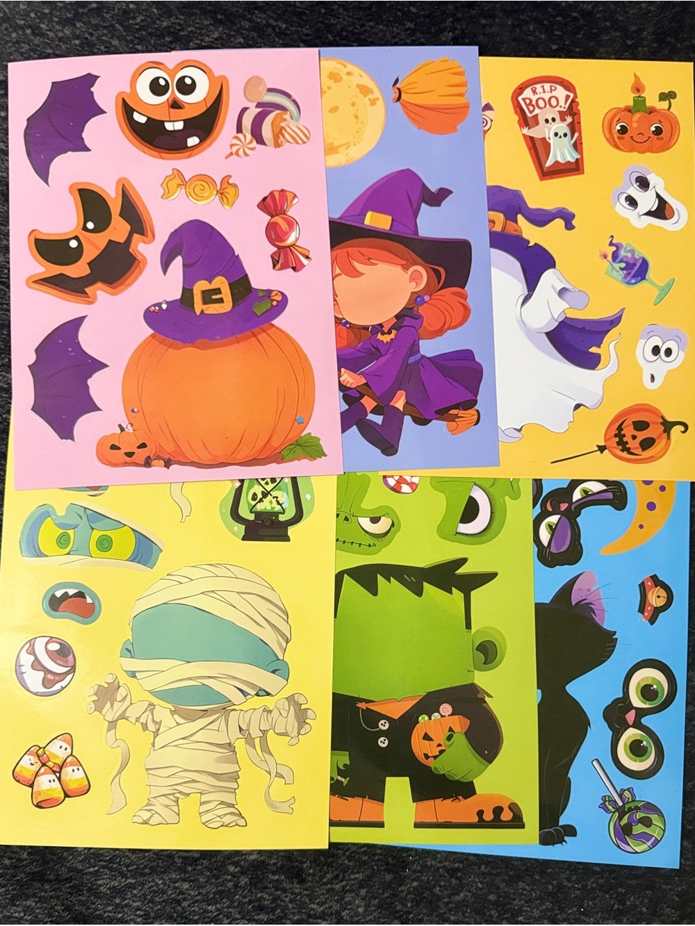 Make Your Own Halloween Face with Stickers